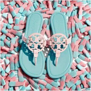 NIB Tory Burch x BonBon Miller Sandals COTTON CANDY pink 11